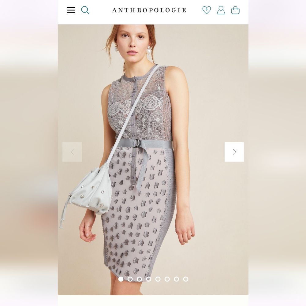 Anthropologie Byron Lars Lace Sheath Dress